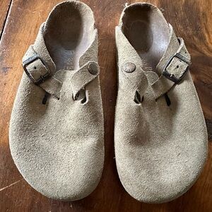 Birkenstock Suede Boston Clog - Size 36